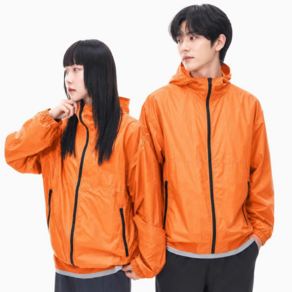 [TMSF] 시그니처 라이트 윈드자켓 남녀공용 고프코어 초경량 나일론 바람막이 점퍼 생활방수 오버핏 후드집업