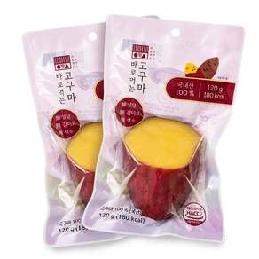 바로먹는 고구마 찐고구마 다이어트 식사대용 실온보관 120g 5개 10개 20개