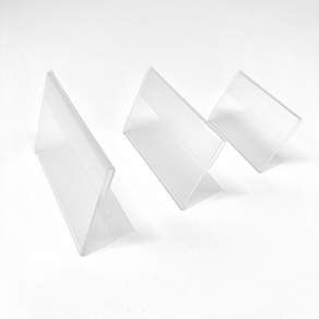 투명 아크릴 L자 스탠딩 가격표 9x6cm 10p