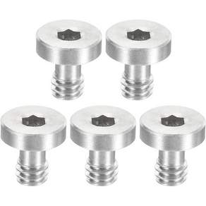 파티킬 1/4인치-20 나사 13mm 길이 카메라 퀵 릴리즈 삼각대 5개 세트 스테인리스 강철 육각 슬롯 DSLR 장비 액세서리 실버