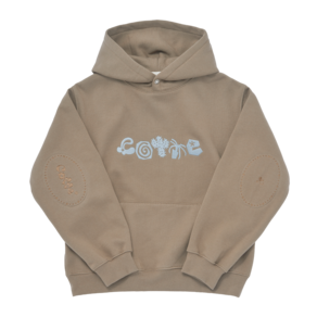 꼬떼 Doodle Garden Fleece Hoodie(MOCHA)
