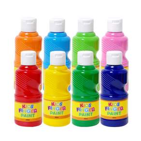키즈 핑거페인트 250ml 8색 / 키즈맘아트 유아물감 형광물감 미술놀이 어린이물감 물감놀이 물감 핑거페인트 엄마표미술놀이 도트물감 촉감놀이 오감놀이 액션페인팅