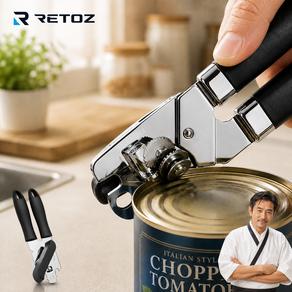 Retoz 통조림따개 캔오프너 한번에 깔끔 업소용 캔따개