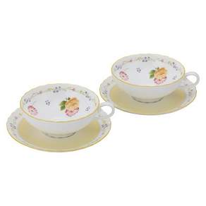Noritake 노리타케 티 컵 소서 ( 페어 세트 180cc 주누프레알 전자레인지 사용 가능 2인용 본 차이나 P58043A/4620