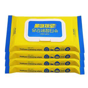 피큐 물때제로 차량내부 세정티슈 차량용 자동차 물티슈 30매입 유리 세정티슈