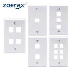 ZoeRax 키스톤 잭 월 플레이트 미국 로우 프로파일 이더넷 커플러용 싱글 갱 - 1PCS