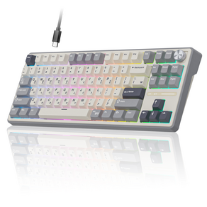 RK ROYAL KLUDGE 유선 키보드 기계식 키보드 RGB 저소음 게이밍 키보드 87키 한국어 자판