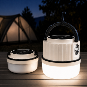 충전식 LED 캠핑랜턴 3600mAh 손전등 겸용 태양광 보조충전 USB 출력 IPX4생활방수