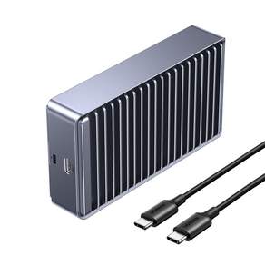 UGREEN 유그린 40Gbps M.2 NVMe SSD 양면 히트씽크 외장케이스 USB4® 인클로저 알루미늄 방열 썬드볼트4 3호환 C타입 케이블 동봉
