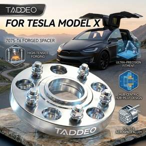 허브스페이스 휠 타데오 단조 7075-T6 스페이서 5x120 CB 64.1mm 테슬라 모델 X S 플래드 허브센트릭 어댑터 플랜지 와이드닝 M14x1.5