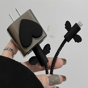 덮개 단선방지 충전기 보호캡 보호커버 케이블 2set