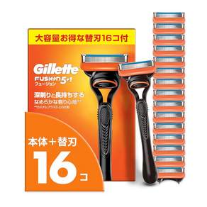 질렛 면도기 본체 교체날 16개 면도기 면도칼 남성용 깊은 면도 퓨전 Amazon.co.jp