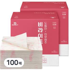 비라이트 자연생분해 도톰한 일회용 빨아쓰는행주(50매)