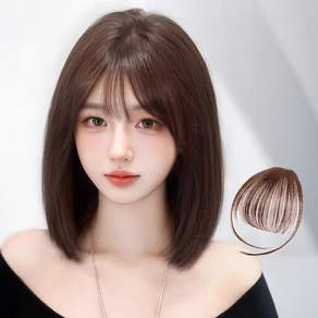 오비안 볼륨 시스루뱅 헤어피스 앞머리 가발