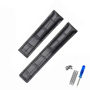 소가죽 스트랩 팔찌 19mm 20mm 태그호이어 시계줄 남성용 손목시계 밴드 액세서리 폴드 버클