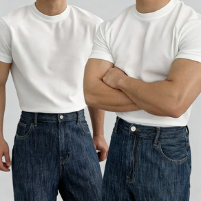 2장묶음 목늘어남없는 남자 머슬핏 헬스 반팔 티셔츠