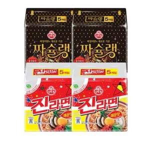 진라면 매운맛 5입x2개+짜슐랭 5입x2개