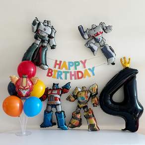 헬로카봇 로보트 풍선 생일파티 풍선세트