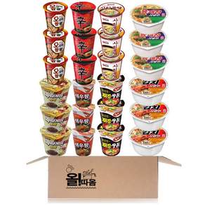 농심 소컵라면 8종 24입 기획세트 8호 (신라면3+새우탕3+튀김우동3+짜파게티범벅3+사리곰탕3+오징어짬뽕3+육개장사발면3+김치사발면3)