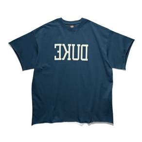 DEUTERO 듀테로 듀크 반팔 티셔츠 빈티지 네이비 블루 P000000X