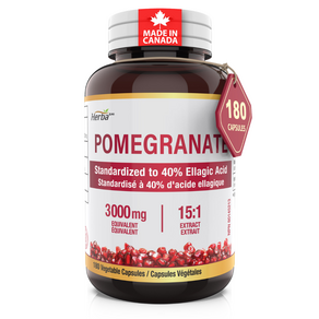 석류 3000mg 180캡슐 엘라그산 160mg 표준화 허바 캐나다, 1개, 180정