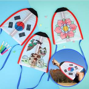 오늘놀이 우리나라 전통 제비연 4종 택1 단청 호작도 태극기 DIY 컬러링 키트 KC인증