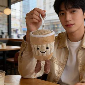 밀크티 가방고리 열쇠고리 백참 에코백 학생 가방 장식 인형 생일 선물 생일선물 판촉