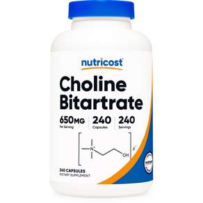 뉴트리코스트 타타르산수소콜린 650mg 캡슐