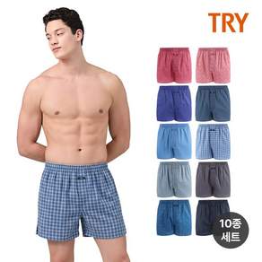 TRY NEW패턴 스탠다드 코튼 박서 10매 세트