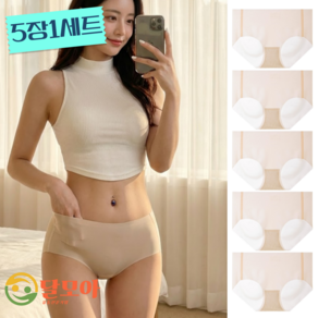 달모아 시스루 심리스 여성 팬티 노라인 무봉제 아이스 쿨 누디 햄팬티 5장