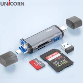 OTG멀티카드리더기 유니콘 A타입/C타입/5핀 USB3.1포트지원 XC-2000M 79000EA 1EA