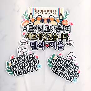 써니토퍼 상견례 토퍼 + 사위 앤 며느리 미니픽 2p 세트