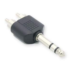 6.5mm 스테레오 수 to 2RCA 수 Y 젠더 앰프 오디오 연결