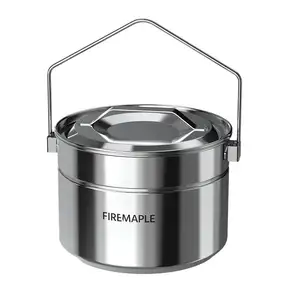 Fire-Maple Antarcti 1.8L 스테인레스 스틸 냄비 SUS304 Bushcraft 하이킹 캠핑 모닥불 조리기구 세트 기선