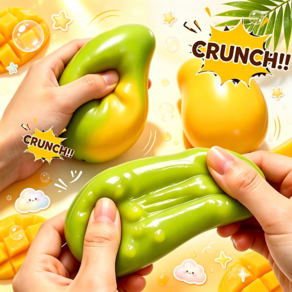 Zeviro 변색 소리나는 망고 말랑이 스퀴시 스트레스볼