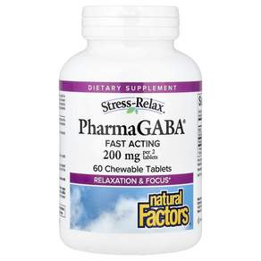 네츄럴펙터스 Stress-Relax Pharma GABA 100mg 츄어블 정 60정(1정당 50mg)