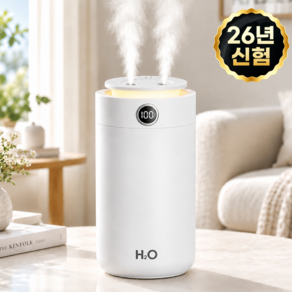 Giilight 미니 가습기 무소음 듀얼미스트 초음파 휴대용 무선 탁상용 가습기