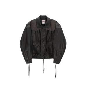 [국내정품] 에즈이프 캘리 래더 라이더스자켓 가죽 TASSEL LEATHER JACKET BLACK 174071