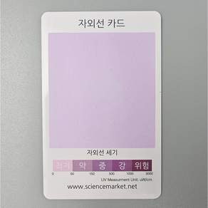 (사이언스마켓)통합과학-자외선카드(10장)