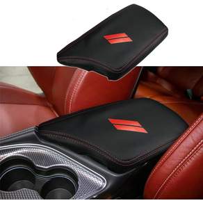 CEBAT 센터 콘솔 암레스트 박스 커버 긁힘 방지 가죽 자동차 중앙 보호 패드 실내 장식 액세서리 Dodge Charger 2011-2023 및 Chrysler 300