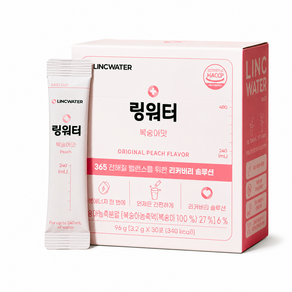 링워터 복숭아맛 전해질 이온 음료 분말 30포 수분 충전