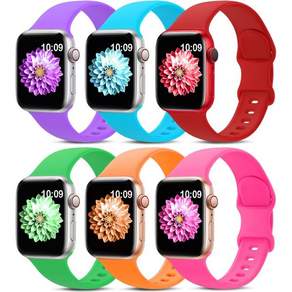 Apple Watch 밴드와 호환되는 6팩 스포츠 밴드 38mm 40mm 41mm 42mm 44mm 45mm 49mm 46mm iWatch 시리즈 11 10 9 울트라 8 7