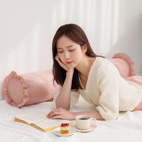 퓨어이즈룸 롱쿠션 바디필로우 피그먼트 솔리드 순면 100x20