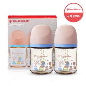 더블하트 모유실감 3세대 PPSU 노꼭지 젖병 트윈팩