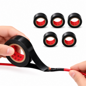 쥬커머스 PVC 방수 전기 절연 테이프 블랙 19mm x 10m
