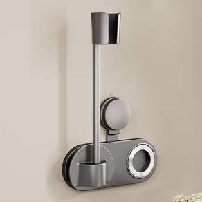 베오라 무타공 헤어드라이기 걸이 압착식 드라이어 홀더 욕실 거치대