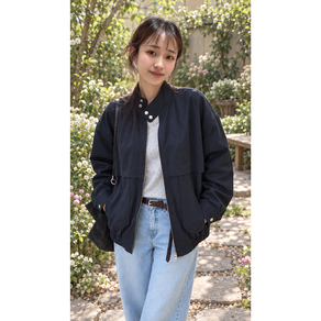 걸로브 여성 루즈핏 스탠드카라 집업 자켓 오버핏 점퍼