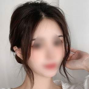 여자 앞머리 에스자 웨이브 사이드뱅 피스 부분 가발 ind22Ges