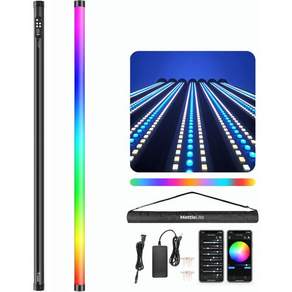 Mettlelite TLX4 RGB 튜브 라이트 LED 풀 컬러 비디오 앱 DMX 제어 지원 4피트 2800K8000K CRI96 TLCI97 360° CCT HSI 모드 1