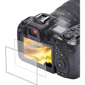 캐논 R5 / C 풀프레임 미러리스 카메라 2 2팩 에 적용 가능한 EOS R5용 PCTC 스크린 프로텍터 0.3mm 9H 경도 강화 유리 커버 가 아닌 R